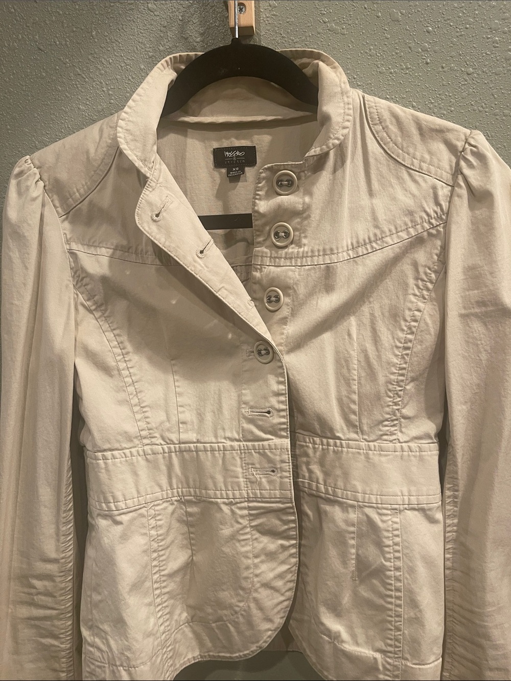 Mossimo Supply Co. Cream Button-Front Women's Blazer